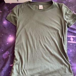 Green shirt . Worn once, good condition